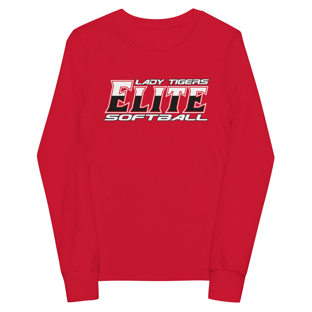 Performance | Youth Long Sleeve T-Shirt | Tigers Elite Softball | Modern Script Logo