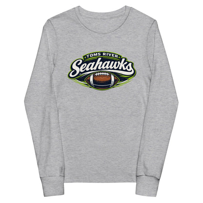 Performance | Youth Long Sleeve T-Shirt | Toms River Seahawks | Football Emblem Logo