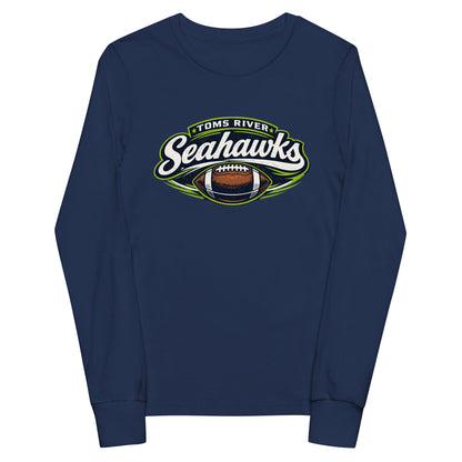 Performance | Youth Long Sleeve T-Shirt | Toms River Seahawks | Football Emblem Logo