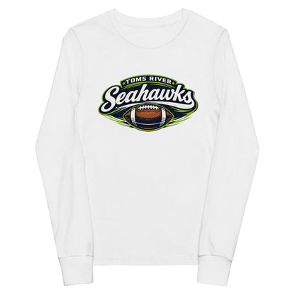 Performance | Youth Long Sleeve T-Shirt | Toms River Seahawks | Football Emblem Logo