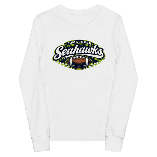 Performance | Youth Long Sleeve T-Shirt | Toms River Seahawks | Football Emblem Logo