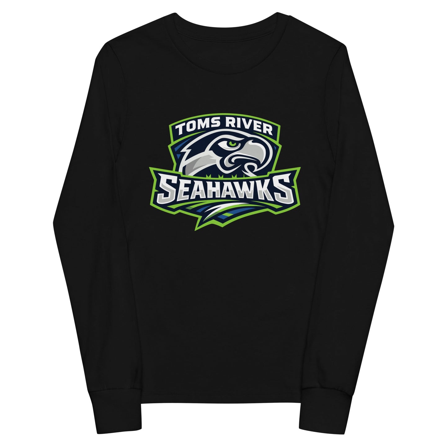 Performance | Youth Long Sleeve T-Shirt | Toms River Seahawks | Mascot Script Logo