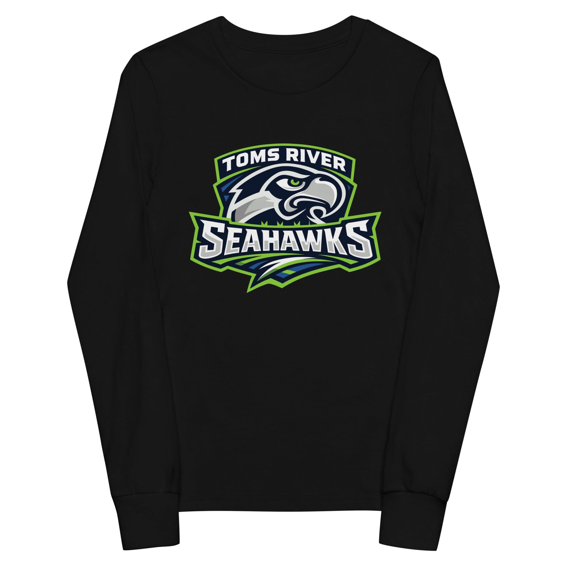 Performance | Youth Long Sleeve T-Shirt | Toms River Seahawks | Mascot Script Logo