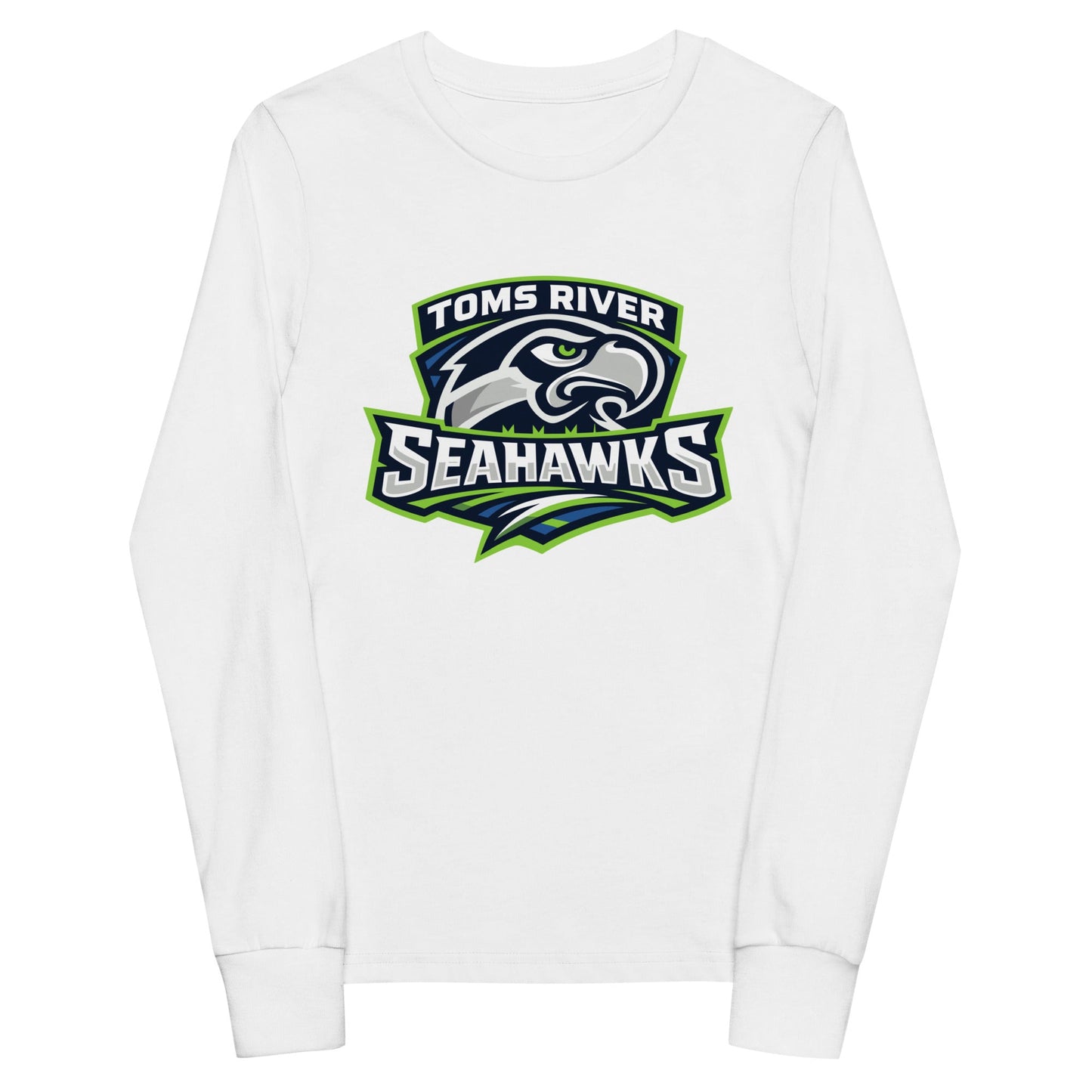 Performance | Youth Long Sleeve T-Shirt | Toms River Seahawks | Mascot Script Logo
