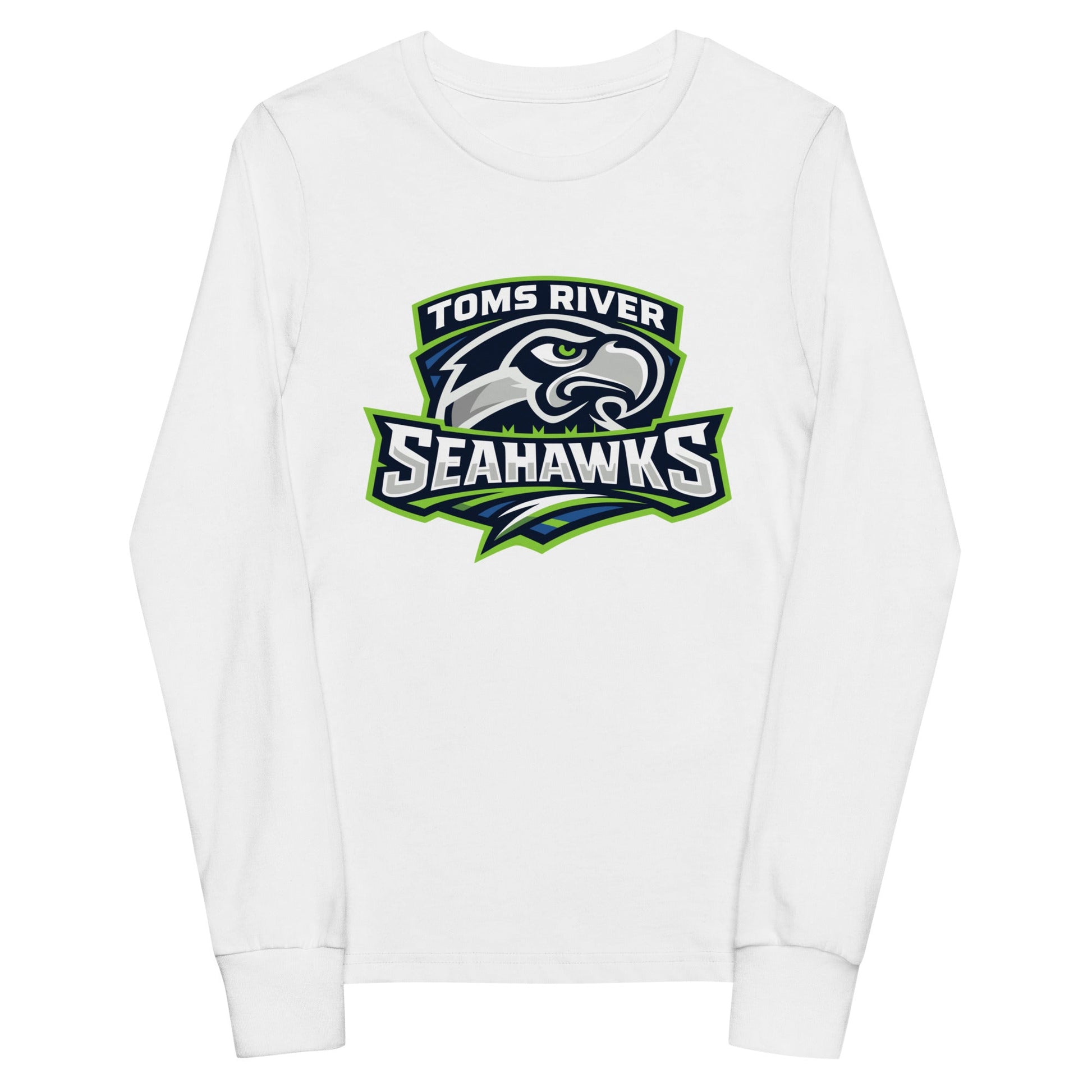 Performance | Youth Long Sleeve T-Shirt | Toms River Seahawks | Mascot Script Logo