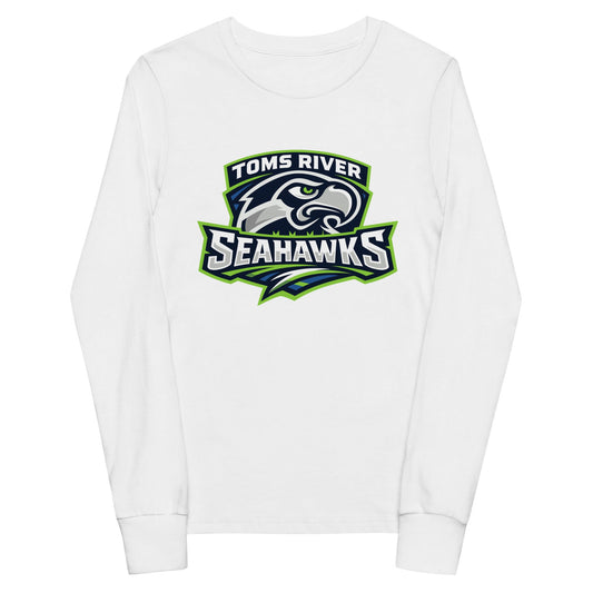Performance | Youth Long Sleeve T-Shirt | Toms River Seahawks | Mascot Script Logo