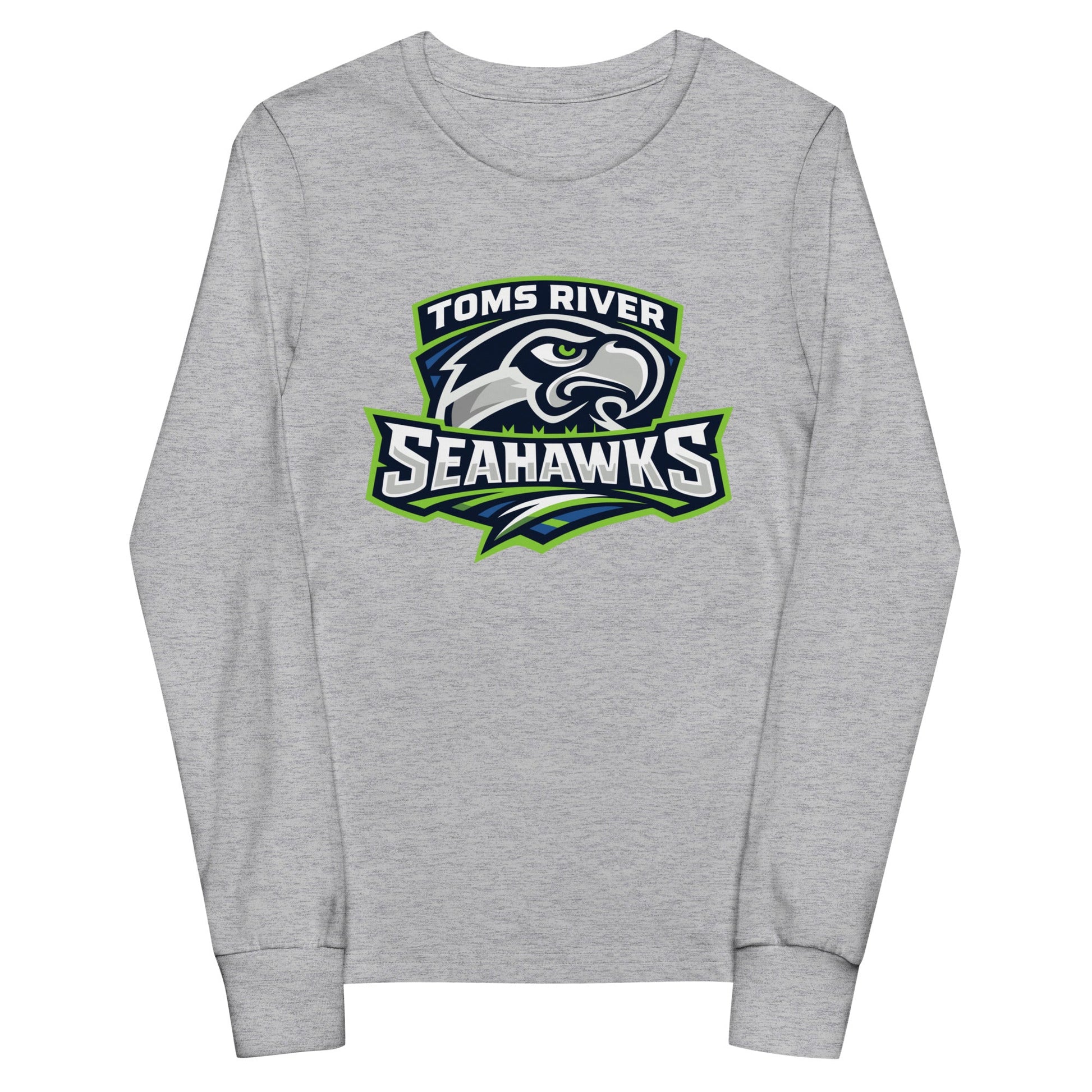 Performance | Youth Long Sleeve T-Shirt | Toms River Seahawks | Mascot Script Logo