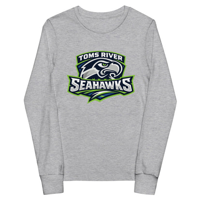 Performance | Youth Long Sleeve T-Shirt | Toms River Seahawks | Mascot Script Logo