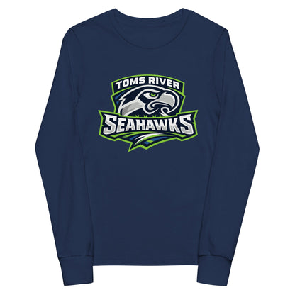 Performance | Youth Long Sleeve T-Shirt | Toms River Seahawks | Mascot Script Logo
