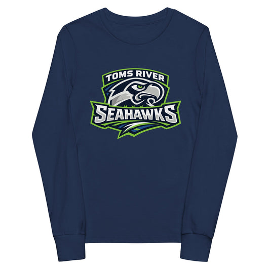 Performance | Youth Long Sleeve T-Shirt | Toms River Seahawks | Mascot Script Logo
