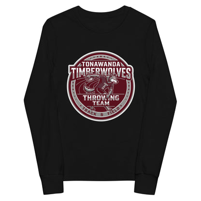 Performance | Youth Long Sleeve T-Shirt | Tonawanda High School Track and Field | Throwing Team Logo