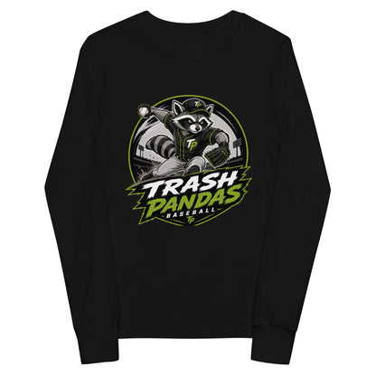 Performance | Youth Long Sleeve T-Shirt | Trash Pandas Baseball Organization | Vanguard Logo