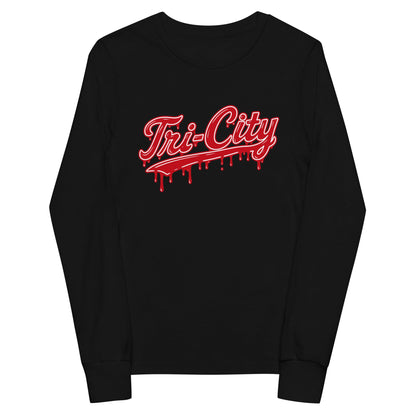 Performance | Youth Long Sleeve T-Shirt | Tri - City Baseball | Mark Logo