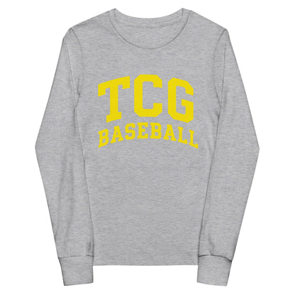 Performance | Youth Long Sleeve T-Shirt | Tri-County Ghosts | TCG Crest Alt Logo