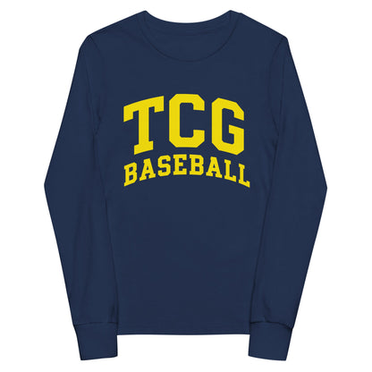 Performance | Youth Long Sleeve T-Shirt | Tri-County Ghosts | TCG Crest Alt Logo
