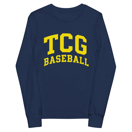 Performance | Youth Long Sleeve T-Shirt | Tri-County Ghosts | TCG Crest Alt Logo