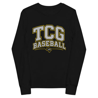 Performance | Youth Long Sleeve T-Shirt | Tri-County Ghosts | TCG Crest Logo