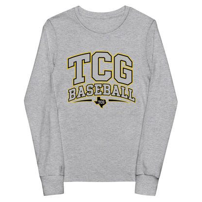 Performance | Youth Long Sleeve T-Shirt | Tri-County Ghosts | TCG Crest Logo