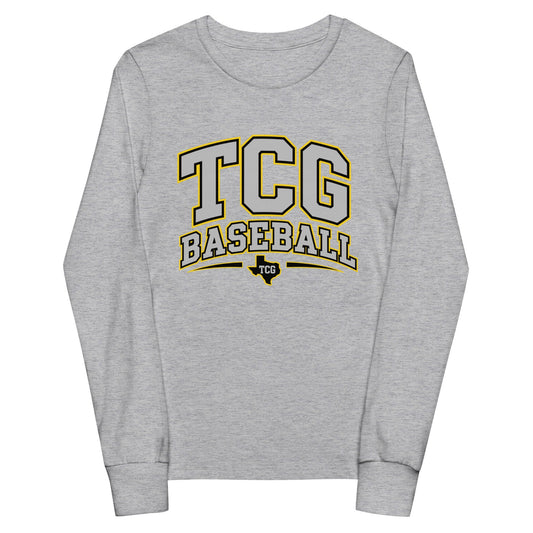 Performance | Youth Long Sleeve T-Shirt | Tri-County Ghosts | TCG Crest Logo