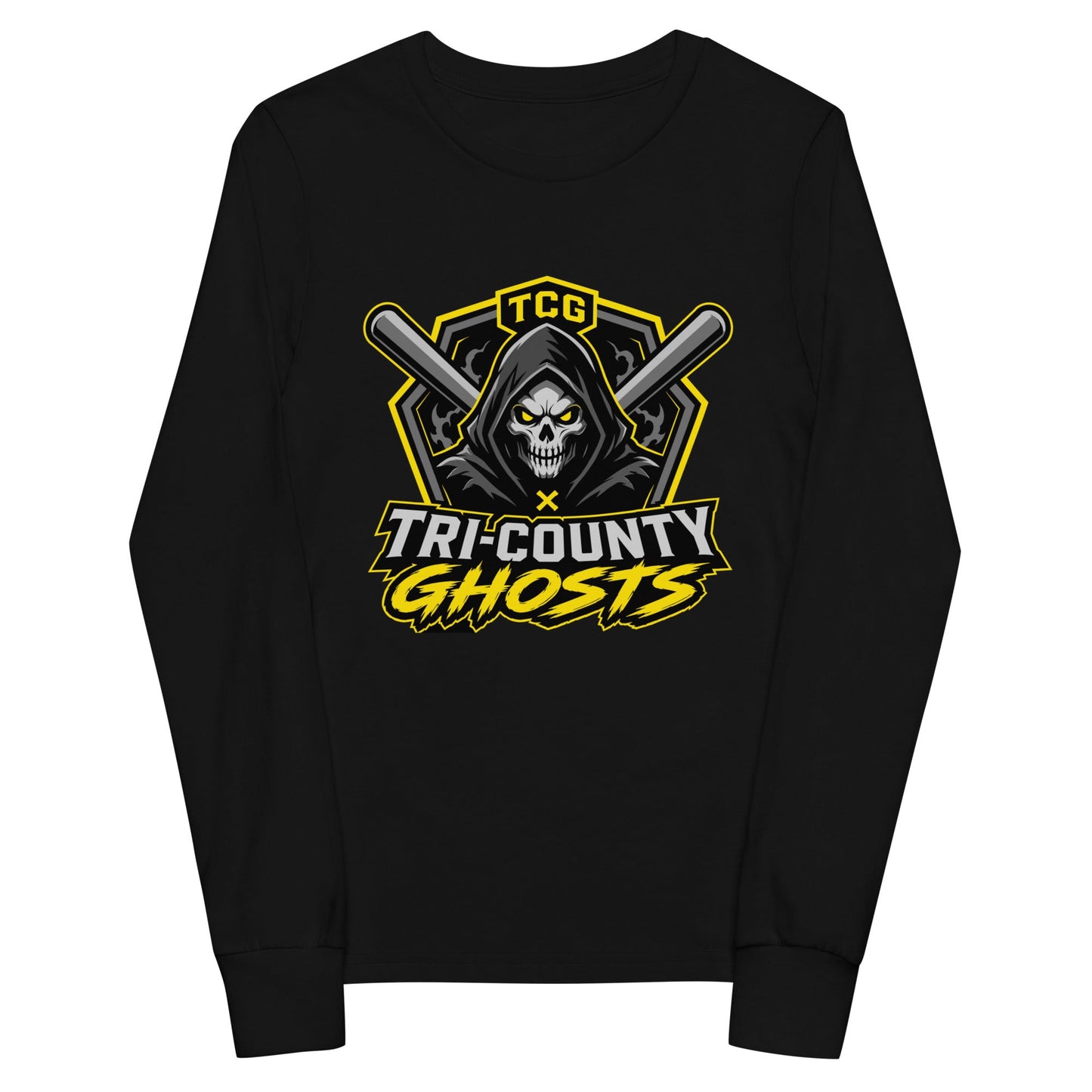 Performance | Youth Long Sleeve T-Shirt | Tri-County Ghosts | Vanguard Ghosts Logo