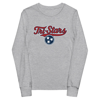 Performance | Youth Long Sleeve T-Shirt | Tri - Stars | 3 Stars Logo