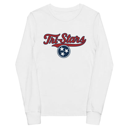 Performance | Youth Long Sleeve T-Shirt | Tri - Stars | 3 Stars Logo