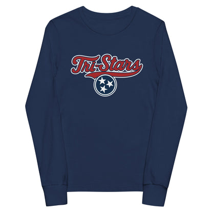 Performance | Youth Long Sleeve T-Shirt | Tri - Stars | 3 Stars Logo