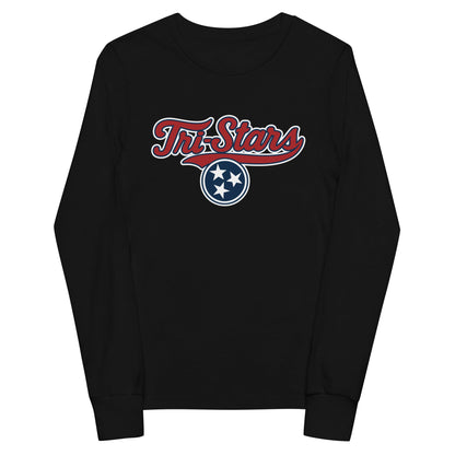 Performance | Youth Long Sleeve T-Shirt | Tri - Stars | 3 Stars Logo