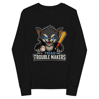 Performance | Youth Long Sleeve T-Shirt | Triad Troublemakers | Mascot Logo
