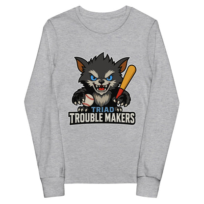 Performance | Youth Long Sleeve T-Shirt | Triad Troublemakers | Mascot Logo