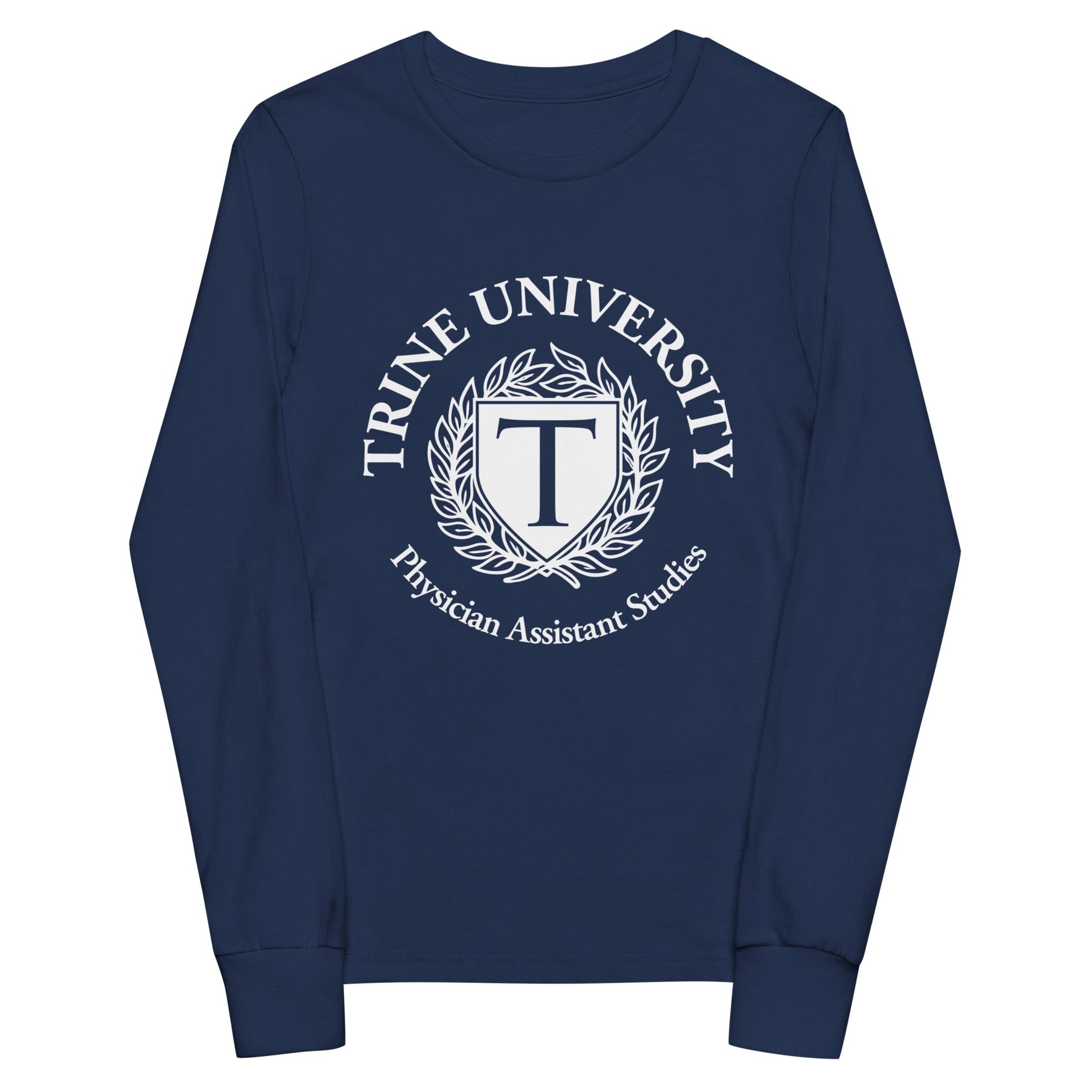 Performance | Youth Long Sleeve T-Shirt | Trine PA program | Emblem Logo
