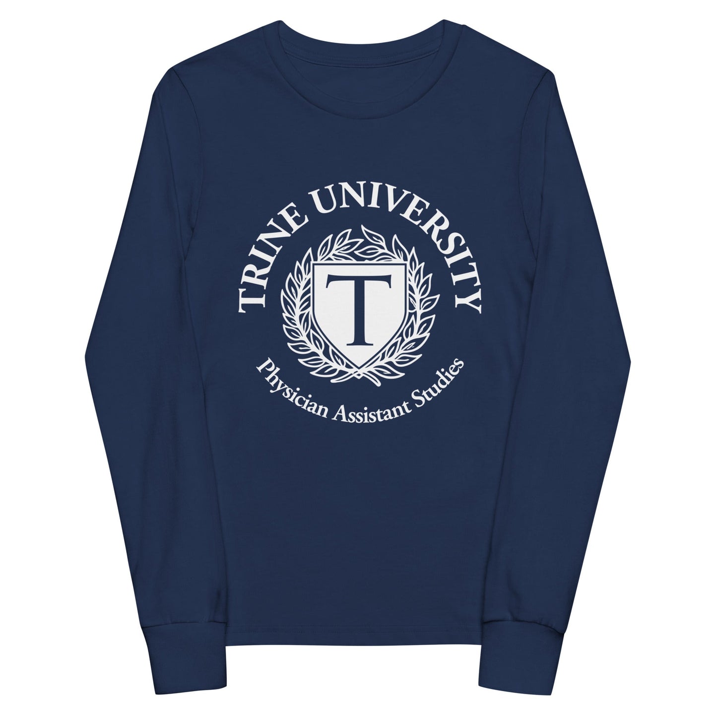 Performance | Youth Long Sleeve T-Shirt | Trine PA program | Emblem Logo
