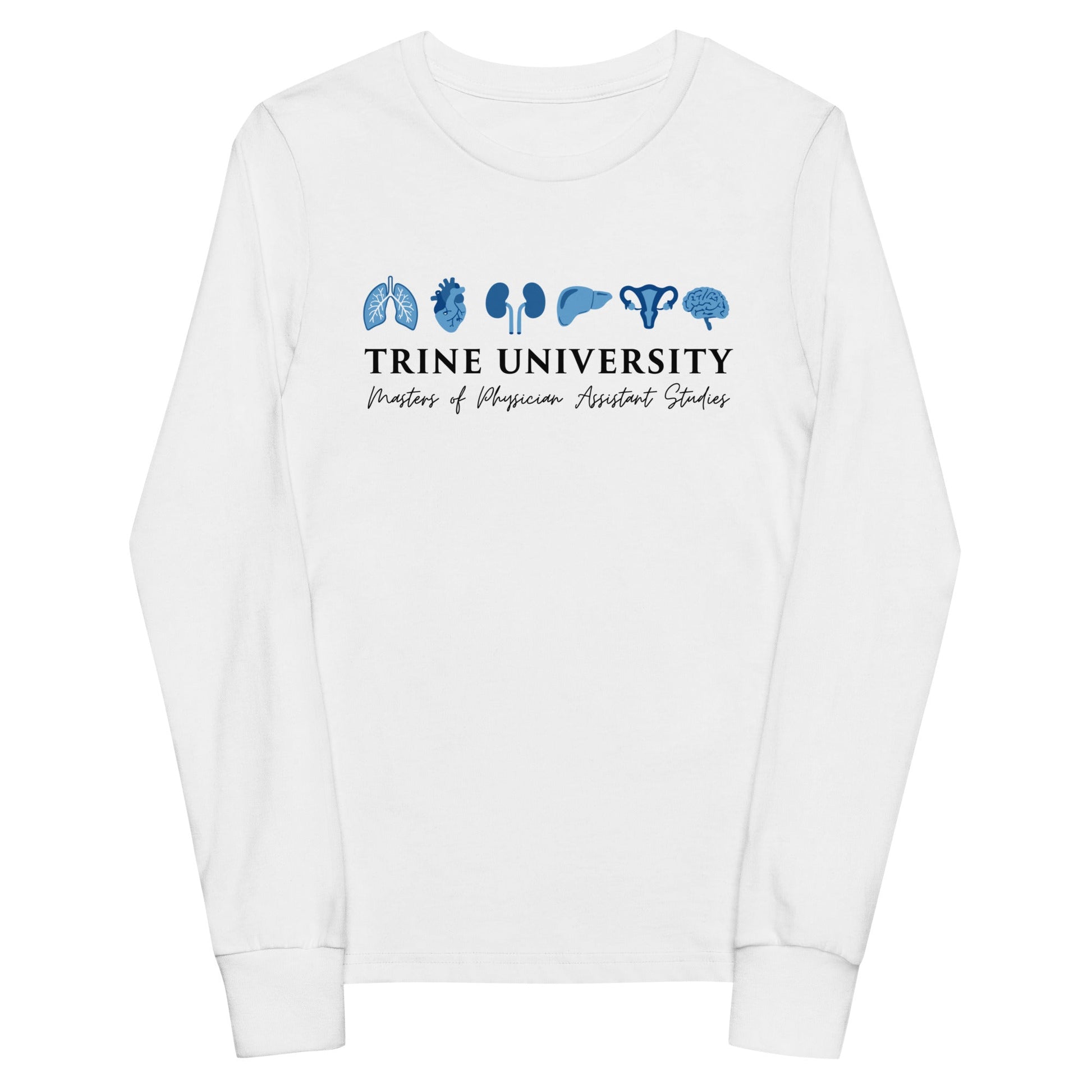 Performance | Youth Long Sleeve T-Shirt | Trine PA program | Modern Script Logo