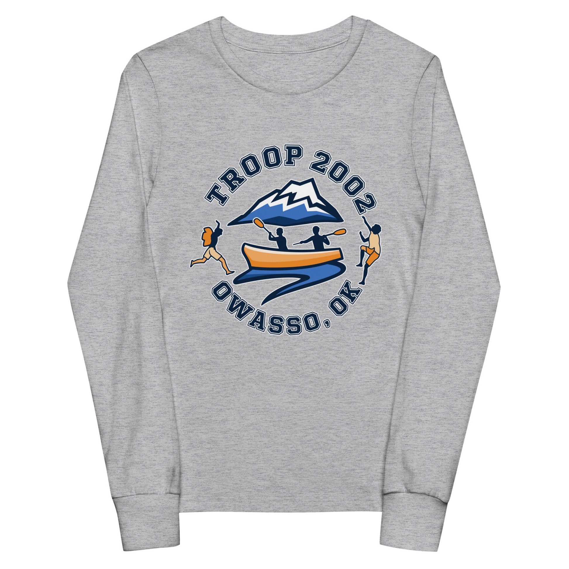 Performance | Youth Long Sleeve T-Shirt | Troop 2002 | Trailblazer Crest Logo