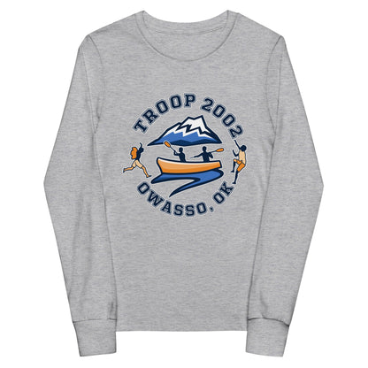 Performance | Youth Long Sleeve T-Shirt | Troop 2002 | Trailblazer Crest Logo