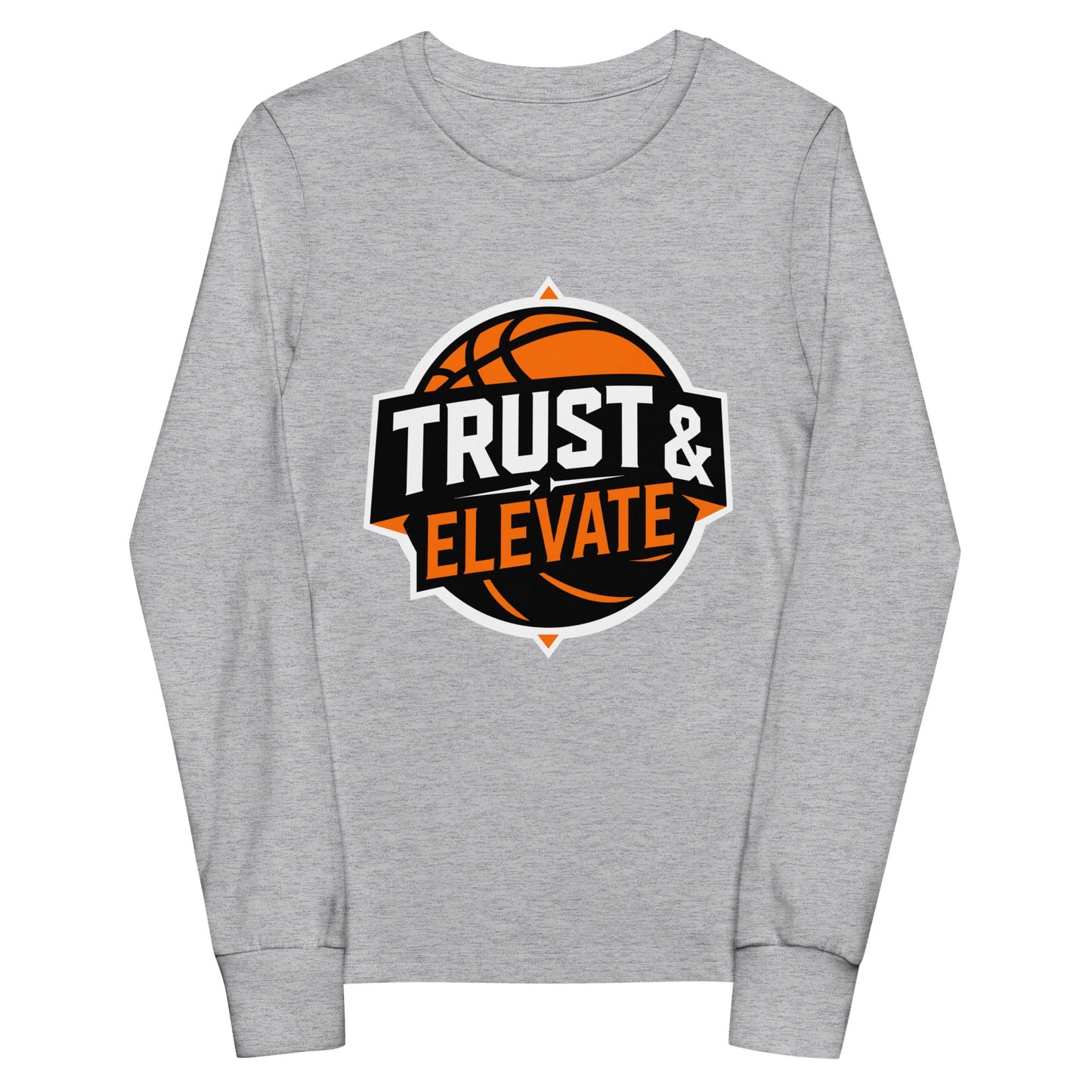 Performance | Youth Long Sleeve T-Shirt | Trust & Elevate | Athletic Logo