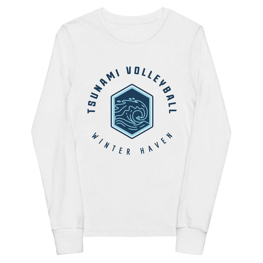 Performance | Youth Long Sleeve T-Shirt | Tsunami Volleyball Club | Crest Logo