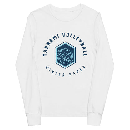 Performance | Youth Long Sleeve T-Shirt | Tsunami Volleyball Club | Crest Logo