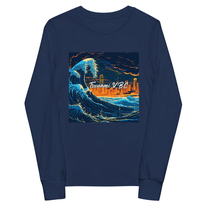 Performance | Youth Long Sleeve T-Shirt | Tsunami Volleyball Club | Glow Tide Athletics Logo