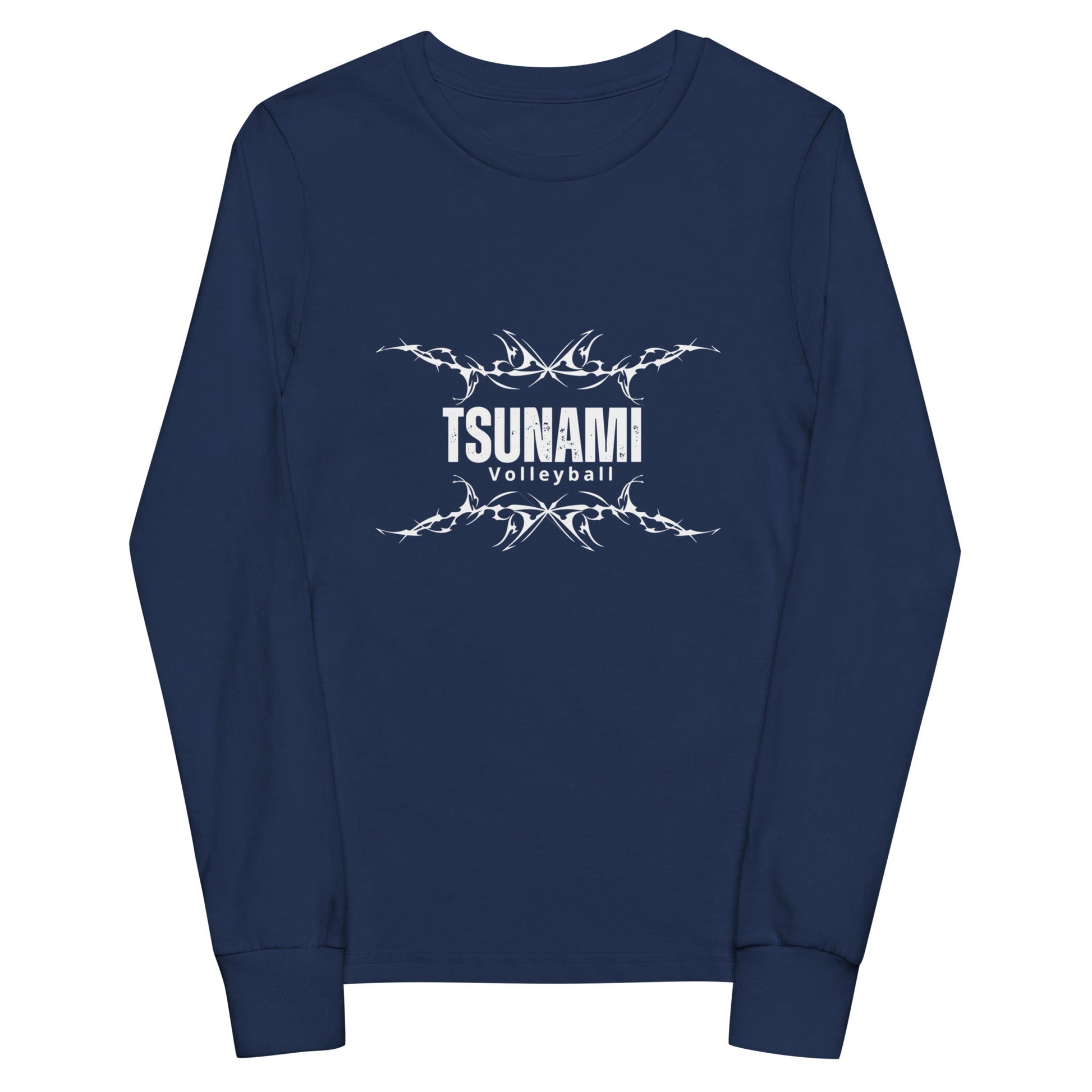 Performance | Youth Long Sleeve T-Shirt | Tsunami Volleyball Club | Modern Script Logo