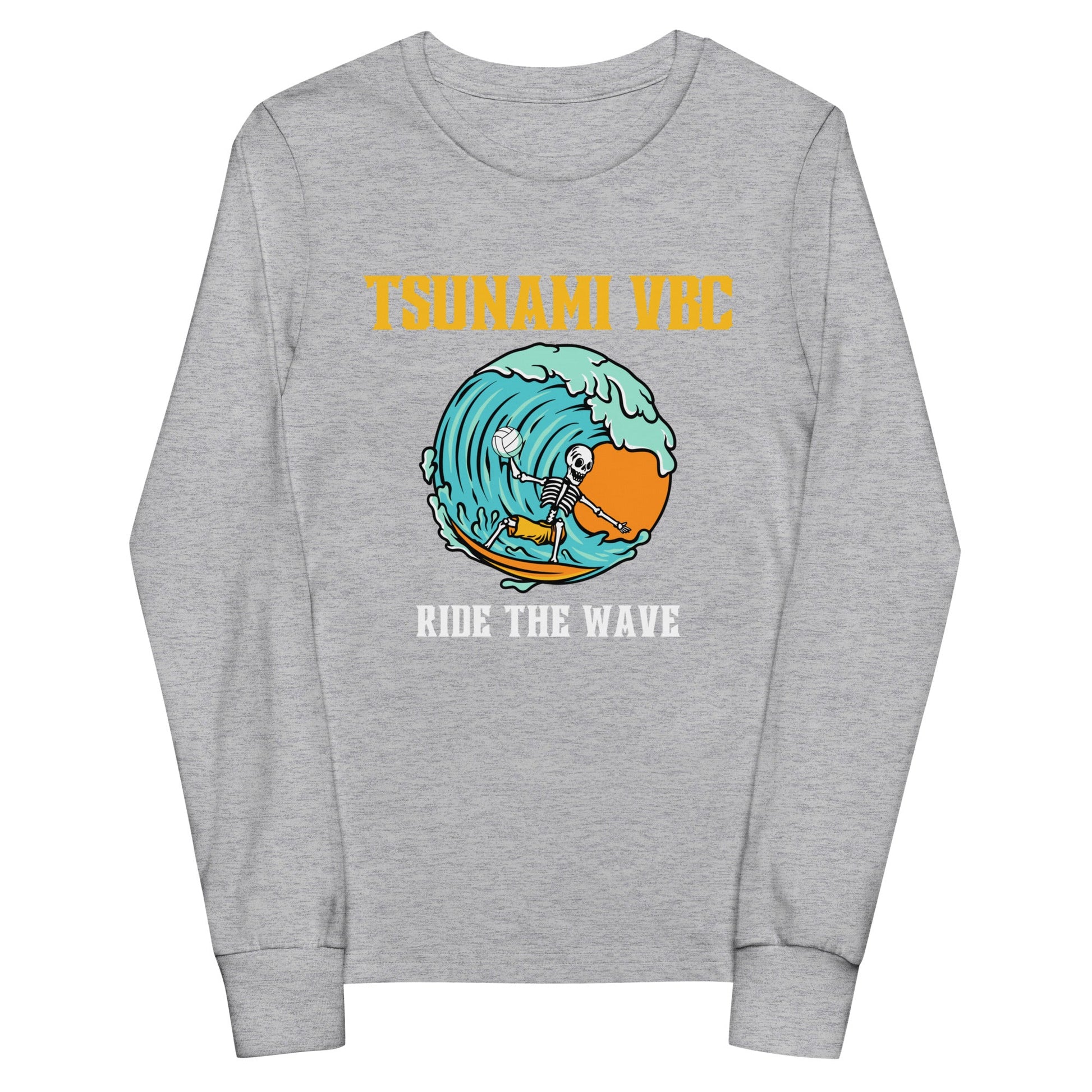 Performance | Youth Long Sleeve T-Shirt | Tsunami Volleyball Club | Surf Wave VBC Logo
