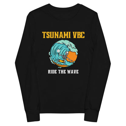 Performance | Youth Long Sleeve T-Shirt | Tsunami Volleyball Club | Surf Wave VBC Logo