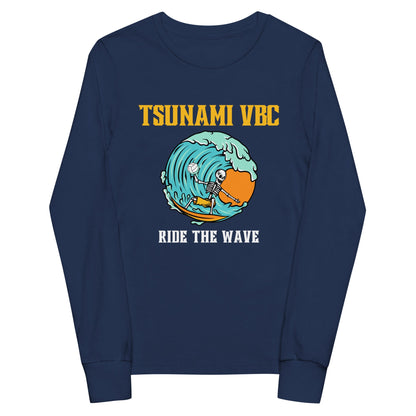 Performance | Youth Long Sleeve T-Shirt | Tsunami Volleyball Club | Surf Wave VBC Logo