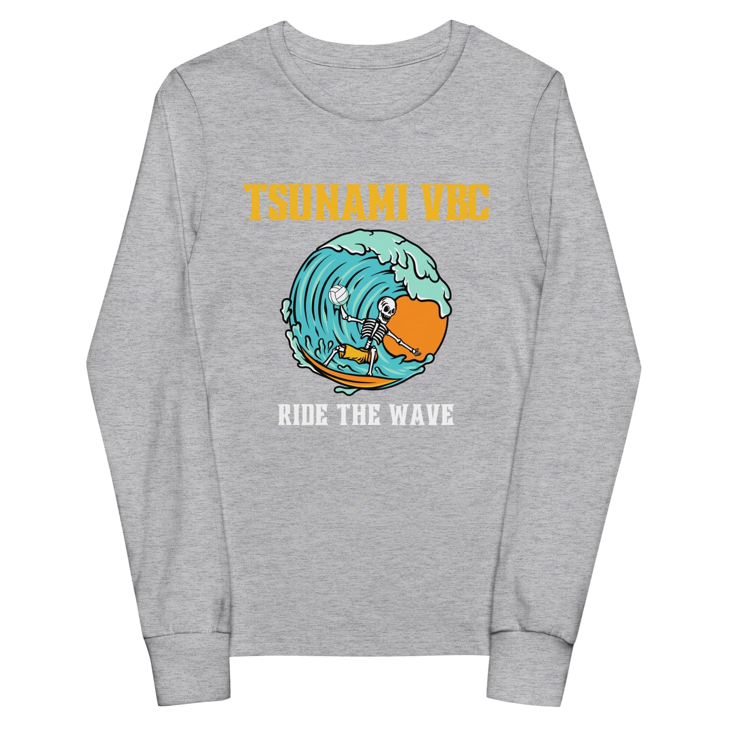 Performance | Youth Long Sleeve T-Shirt | Tsunami Volleyball Club | Surf Wave VBC Logo