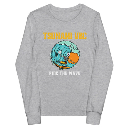 Performance | Youth Long Sleeve T-Shirt | Tsunami Volleyball Club | Surf Wave VBC Logo