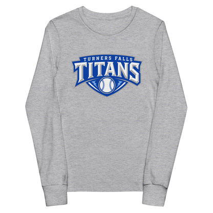 Performance | Youth Long Sleeve T-Shirt | Turners Falls Titans | Titan Crest Logo