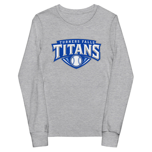 Performance | Youth Long Sleeve T-Shirt | Turners Falls Titans | Titan Crest Logo