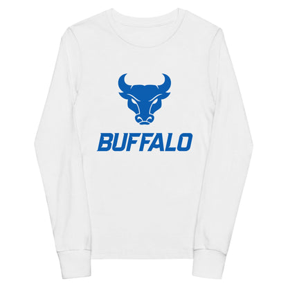 Performance | Youth Long Sleeve T-Shirt | UB Womens Club Basketball | Vanguard Buffalo Crest Logo