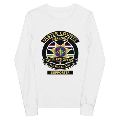 Performance | Youth Long Sleeve T-Shirt | Ulster County Sheriff's Office Wellness Division | Badge Logo
