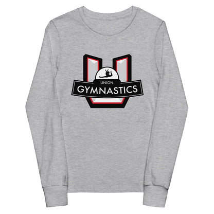 Performance | Youth Long Sleeve T-Shirt | Union Gymnastics | Crest Logo